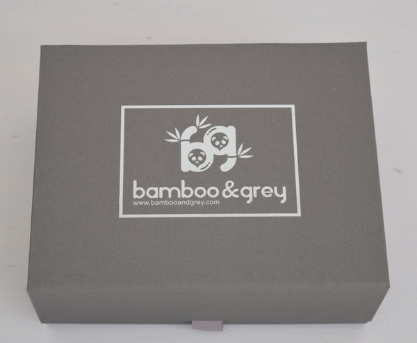 Luxury Swaddle/Blanket Gift Box - Bamboo & Grey